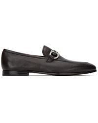 Ferragamo Gancini Detail Loafers - Black