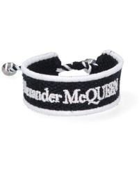 Alexander McQueen - Embroidered Logo Bracelet - Lyst