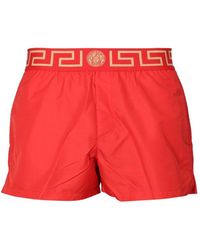 Versace - Swimsuit With Greek Border - Lyst