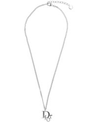 Dior Oblique Pendant Necklace - Metallic