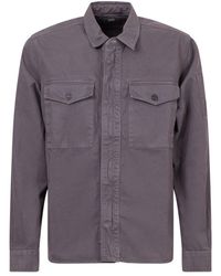 C.P. Company - Zip-up Long-sleeved Shirt - Lyst