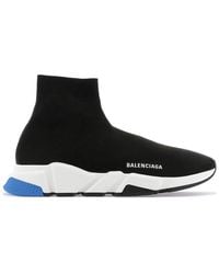 Balenciaga Speed Sneakers In Stretch-knit - Black