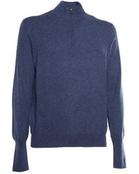 Ballantyne - Half-Zip Knitted Jumper - Lyst