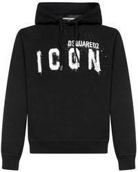 Save 18% Mens Activewear gym and workout clothes DSquared² Activewear DSquared² Cotton Cool Fit S74hg0103 S23686 900 Black Zip Hoodie for Men gym and workout clothes 