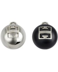 Givenchy 4g Embellished Asymmetrical Earrings - White