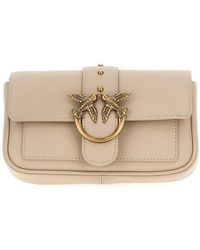 Pinko - Leather Love One Simply Pocket Shoulder Bag - Lyst