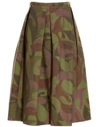 Marni - All-over Printed Midi Skirt - Lyst