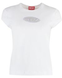 DIESEL - T-angie Cotton Crew-neck T-shirt - Lyst