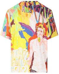 【LOEWE】HSM1Y22J01 RICHARD HAWKINS ルーズフィットTシャツ ルーズフィット Tシャツ（コットン） グリーン - LOEWE