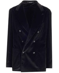 Tagliatore - Double-Breasted Velvet Jacket - Lyst