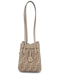 Fendi - 'Mini Origami' Crossbody Bag With All-Over Ff Logo - Lyst