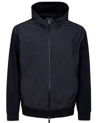 Herno - Zip-up Hooded Bomber Jacket - Lyst