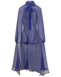 Alberta Ferretti - Sash Chiffon Cape - Lyst