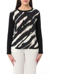 Weekend by Maxmara - Zebra Printed Long-sleeved T-shirt - Lyst