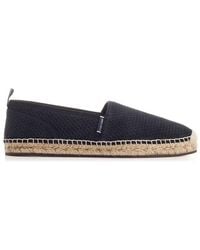 Jimmy Choo Egon Monogram Denim Espadrilles - Blue