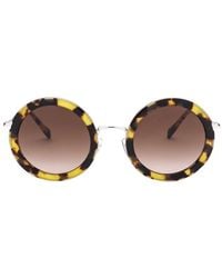 Miu Miu - Mu59u Round-frame Sunglasses - Lyst