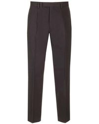 Zegna - Cotton And Wool Trousers - Lyst