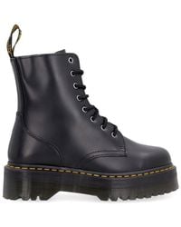 Dr. Martens Jadon Leather Combat Boots - Black