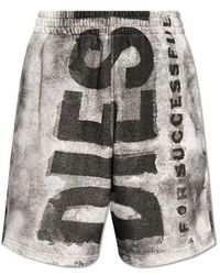 DIESEL - 'p-bisc' Shorts With Logo, - Lyst