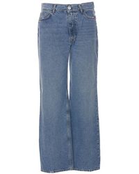 AMISH - Logo-patch Wide-leg Jeans - Lyst