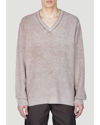 Acne Studios - V-neck Knitted Sweater - Lyst