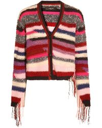 Amiri - Multicolour Wool Stripe Cardigan - Lyst