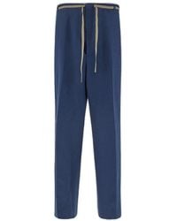 Zegna - Belted Wasit Wide Leg Trousers - Lyst