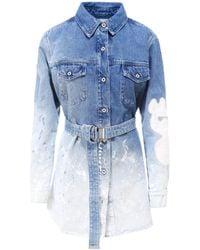 off white denim dress