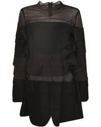 Sacai - Ruffled Short Dress - Lyst