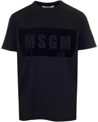 MSGM 2941mdm16920779899 Cotton T-shirt - Black