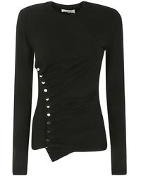 Rabanne - Ruched Detailed Asymmetric Top - Lyst
