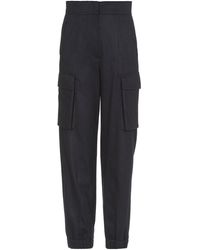 Brunello Cucinelli Flap-pocket Cropped Trousers - Blue