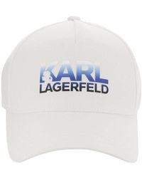 Karl Lagerfeld - Logo Printed Baseball Cap - Lyst