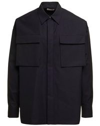 Alexander McQueen - Oversized Shirt With Patch Pockets With Flaps In Cotton - Lyst