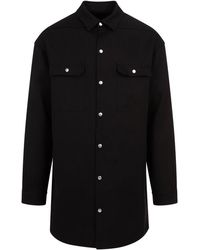 Rick Owens - Jumbo Fogpocket Silk Wool Shirt Jacket - Lyst