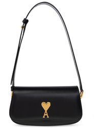 【AMI PARIS】Logo Plaque Foldover Top Shoulder Bag(送料込み) AMI PARIS】Logo Plaque Foldover Top Shoulder Bag(送料込み)