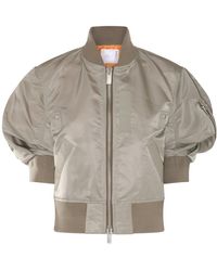 Sacai - Light Khaki Nylon Casual Jacket - Lyst