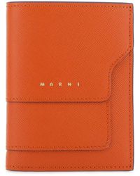 Marni Leather Wallet - Orange