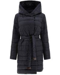 Max Mara The Cube - Belted Long-sleeved Down Jacket - Lyst