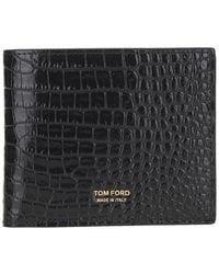 Tom Ford - Logo Embossed Bifold Wallet - Lyst