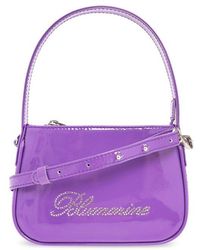 Blumarine - Logo Embellished Zipped Tote Bag - Lyst