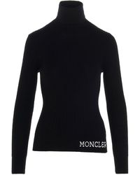 Moncler Logo High-neck Sweater - Black