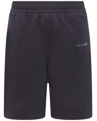 Burberry Logo Print Elasticated-waist Shorts - Blue