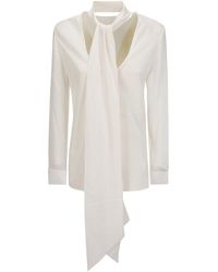 Helmut Lang - Scarf Detailed Blouse - Lyst