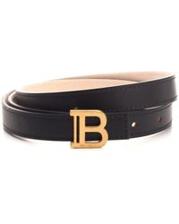 Balmain "b-belt" In Black Leather