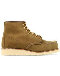 Red Wing Lace Up Ankle Boots - Natural