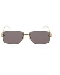 Bottega Veneta - Rectangle-frame Rimless Sunglasses - Lyst