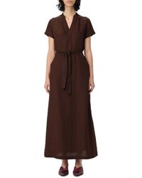 A.P.C. - Annelie V-Neck Midi Dress - Lyst