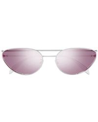 McQueen - Oval Frame Sunglasses - Lyst