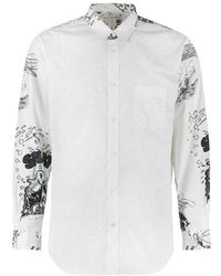 Black Comme des Garçons Cotton Poplin Shirt in White for Men Mens Shirts Comme des Garçons Shirts 